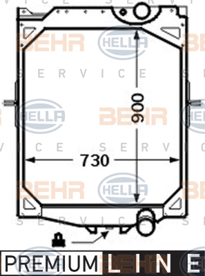 Радіатори HL 8MK 376 726-551 для VOLVO FM 7 FM 7/290
