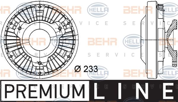 Віскомуфти HL 8MV 376 728-381 для MERCEDES-BENZ ACTROS MP2 / MP3 2658 LS