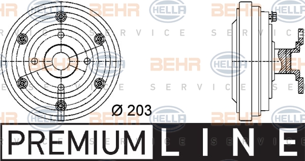 Віскомуфти HL 8MV 376 731-281 для MAN F 2000 27.273 DFAS