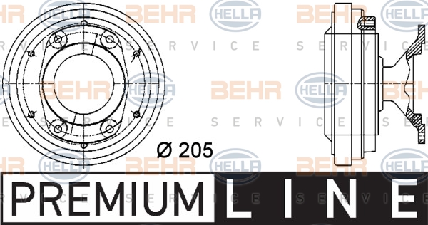 Вентилятори, дифузори HL 8MV 376 731-291 для IVECO EuroTrakker MP 190 E 31 H Cursor