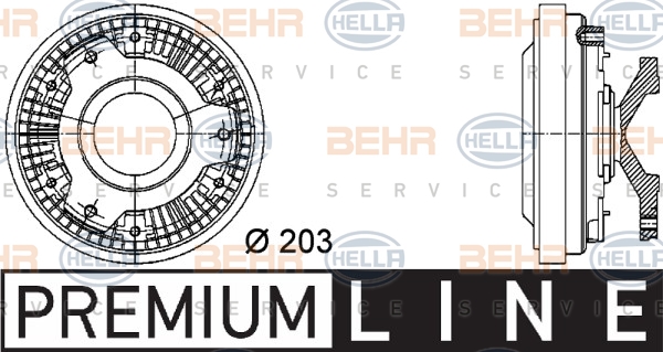 Вентилятори, дифузори HL 8MV 376 731-421 для MERCEDES-BENZ AROCS 2643 K, 2643 LK