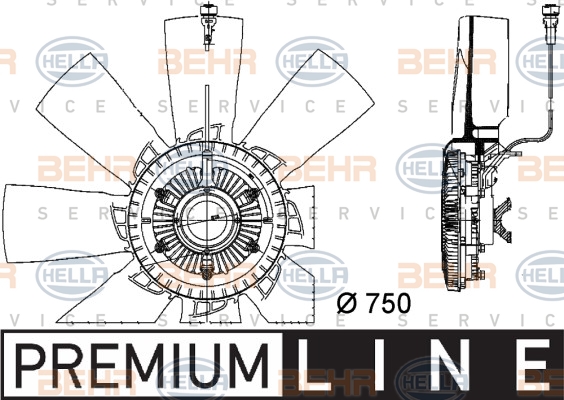 Віскомуфти HL 8MV 376 757-131 для VOLVO FMX 500