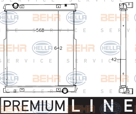 Радіатори HL 8MK 376 758-001 для IVECO EuroCargo I-III 150 E 28 WS tector