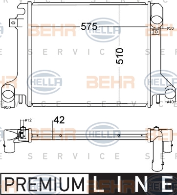 Радіатори HL 8MK 376 758-021 для MERCEDES-BENZ ATEGO 2 1522 K