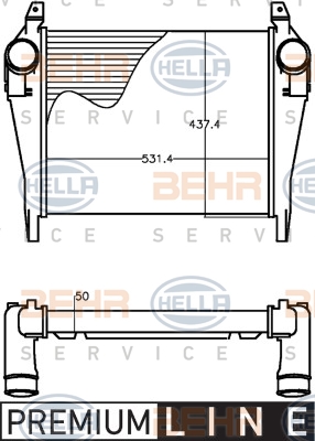Радіатори HL 8ML 376 758-131 для IVECO EuroCargo I-III 140 E 21 K