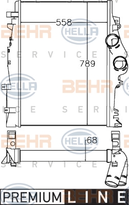 Радіатори HL 8ML 376 758-151 для MERCEDES-BENZ ATEGO 2 1522 K