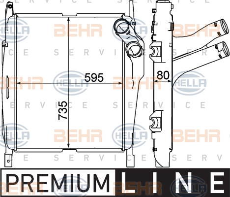 Радіатори HL 8ML 376 758-161 для MERCEDES-BENZ ATEGO 1828 K