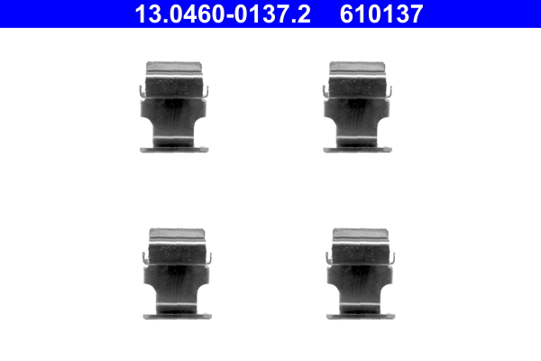 Монтажний к-кт гальмівних колодок MITSUBISHI OUTLANDER II (CW_W) 2.4 2006.11-2012.12 ATE (13-0460-0137-2-02) ATE фото 2