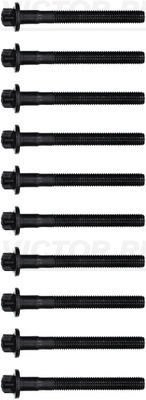 Комплект болтів з головкою системи TORX з чорного металу