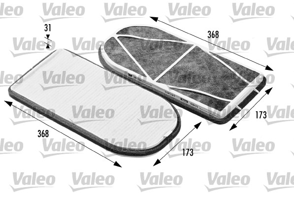 Фільтр салону вугільний BMW 7 (E38) 740 I, IL 1994.03 — 2001.11 VALEO (698470) Valeo фото 2
