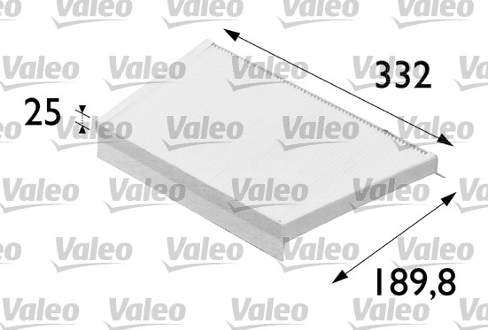 Фільтр салону MERCEDES-BENZ C-CLASS (CL203) C 200 KOMPRESSOR (203.745) 2001.03 VALEO (698700) Valeo фото 2