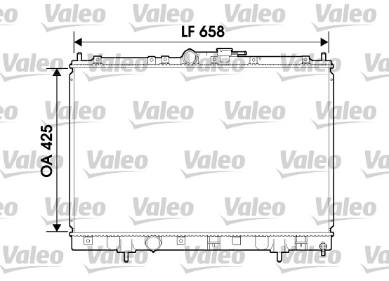 Радіатор охолодження MITSUBISHI PAJERO PININ I (H6_W, H7_W) 1.8 (H76W, H66W) 1999.01 — VALEO (734198) Valeo фото 2