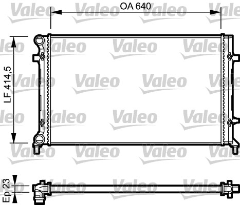 Радіатор охолодження SKODA OCTAVIA II COMBI (1Z5) 1.6 FSI 2004.02 — 2013.06 VALEO (734332) Valeo фото 2