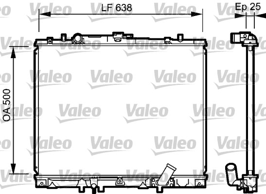 Радіатор охолодження MITSUBISHI PAJERO SPORT I (K7_, K9_) 2.5 TD (K94W) 1996.07 — VALEO (734424) Valeo фото 2
