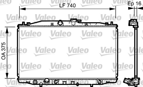 Радіатор охолодження HONDA ACCORD VII (CL, CN) 2.0 (CL7) 2003.01 - 2012.09 VALEO (735050) Valeo фото 2