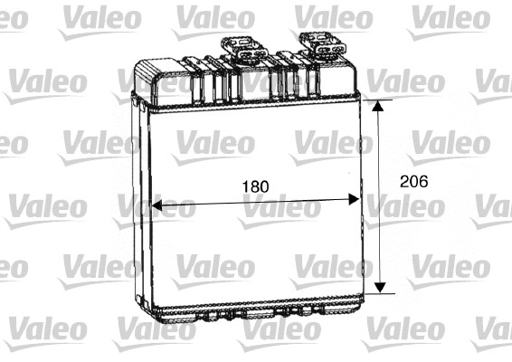 Радіатор печори OPEL ZAFIRA A MИНИВЕН (T98) 1.8 16 V (F75) 1999.04 — 2006.06 VALEO (812222) Valeo фото 2