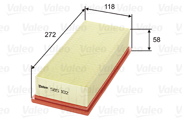 Фільтр повітряний LAND ROVER FREELANDER I (L314) 2.0 TD4 4X4 1998.02 — 2006.10 VALEO (585102) Valeo фото 2