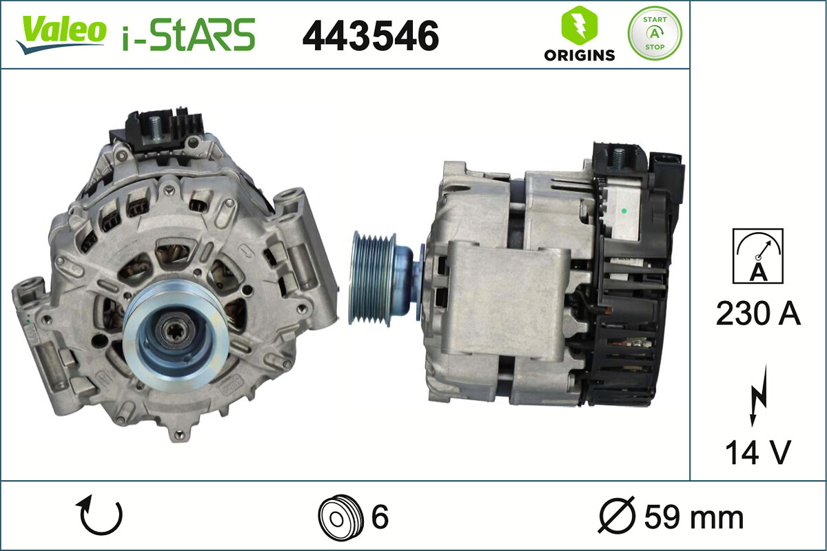 Стартер-генератор ГЕНЕРАТОР 205.596.230.500 FR | BELT-STARTER ALTERNATOR VALEO (443546) Valeo фото 2