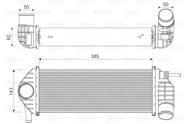 Радіатор наддуву RENAULT KANGOO (08-) 1.5 DCI/M/A/AC+/- (02/08-) OE 82 00 382 109 VALEO (818584) Valeo фото 2