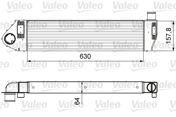 Радіатор наддува RENAULT SCENIC II (JM0/1_) 1.9 2005.05 - 2008.11 1.9 DCI (JM14) F VALEO (818621) Valeo фото 2