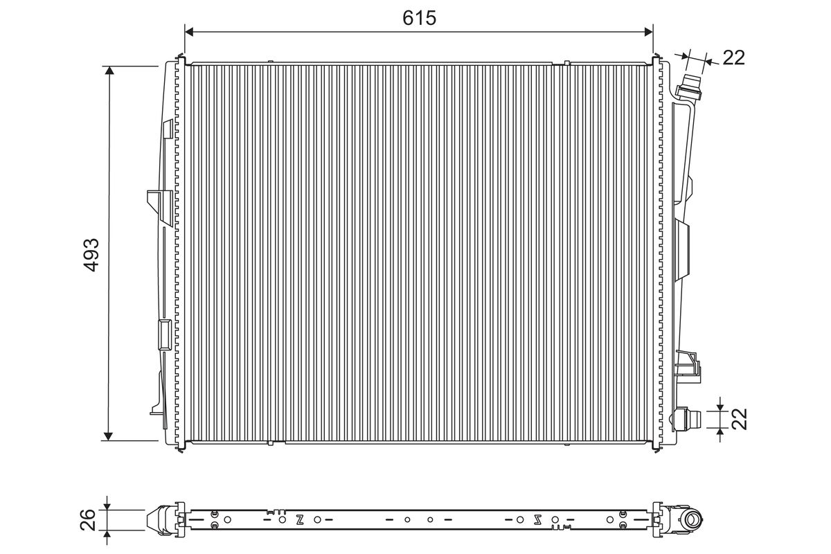 Радіатор охолодження BMW 3 (G20, G80, G28) 2 2019.03 — 320 I B46 B20 B, B48 B20 A, B48 VALEO (701308) Valeo фото 2