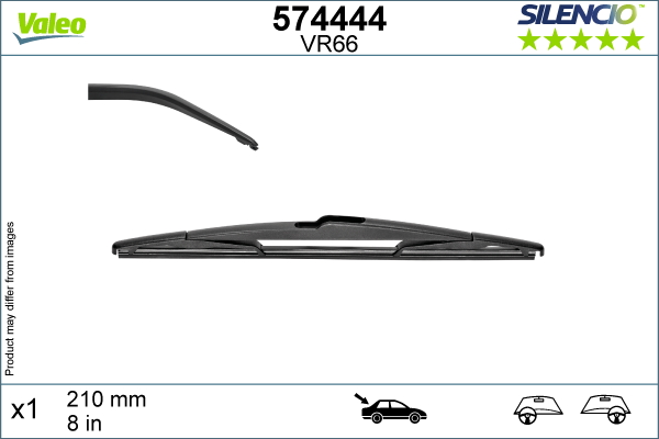 Щітка склоочисника (задня) (210mm) Citroen C3 17- Valeo фото 8