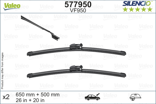 Щетки стеклоочистителя (650/500mm) BMW X3 (G01/F98)/Jaguar E-Pace 17- фото 6