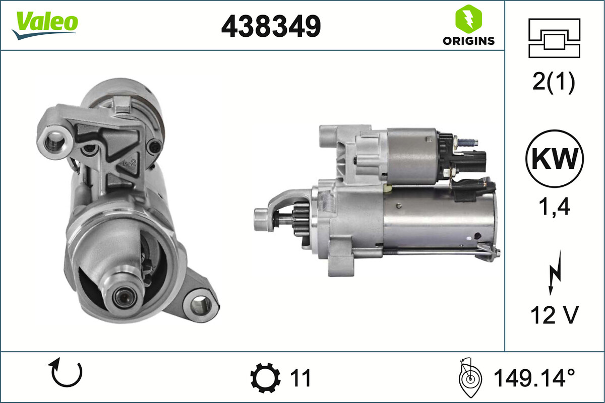 Стартер 438349 | PL – ORIGIN VALEO Valeo фото 2