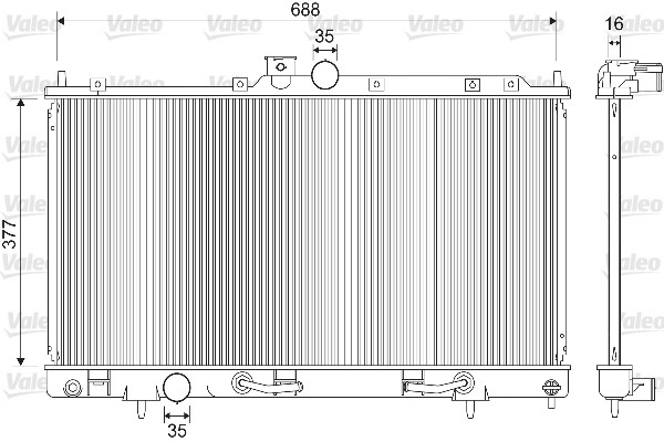 Радіатор охолодження MITSUBISHI LANCER VII (CS_A, CT_A) 1.6 (CS3A) 2000.01- 2013.12 VALEO (733280) Valeo фото 2