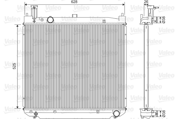 Радіатор охолодження TOYOTA HIACE IV ФУРГОН (__H1_, __H2_) 2.5 D-4D 4WD (KLH18, KLH28) VALEO (701591) Valeo фото 2