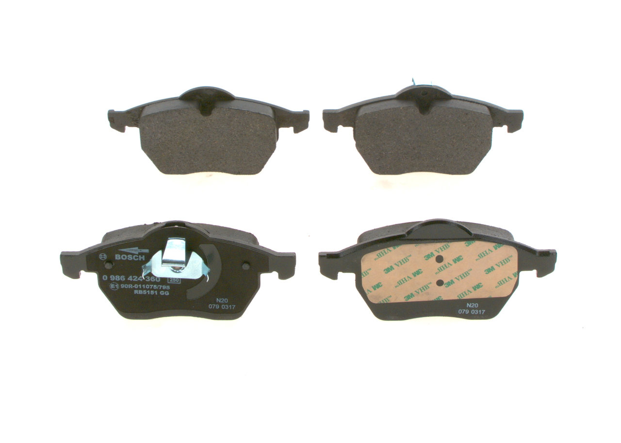 Колодки гальмівні (передні) Opel Astra G 99-02/Vectra B 95-03/Calibra A 91-97/Saab 9-3 98-09 Bosch фото 12