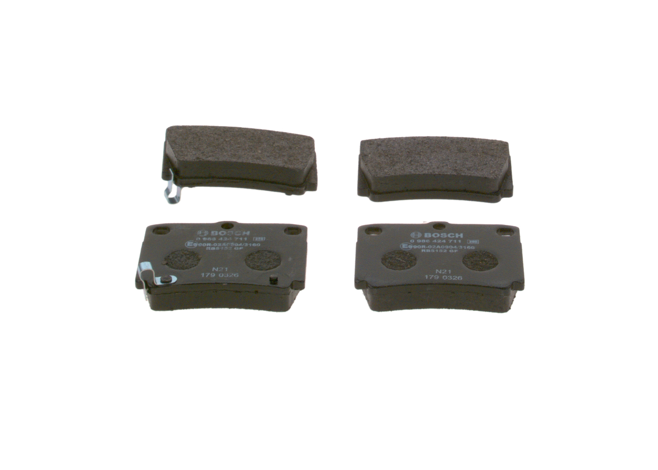 Колодки гальмівні дискові MITSUBISHI PAJERO SPORT II (KH_, KG_) 2.5 2008.01- BOSCH (0 986 424 711) Bosch фото 2