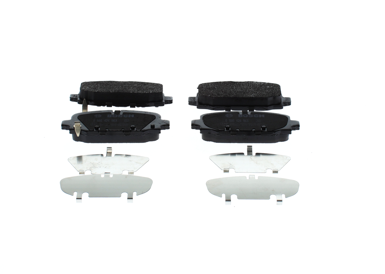 Колодки гальмівні дискові (комплект 4 шт) JEEP COMPASS (MP, M6, MV, M7) 1.4 2016.01- BOSCH (0986424963) Bosch фото 2
