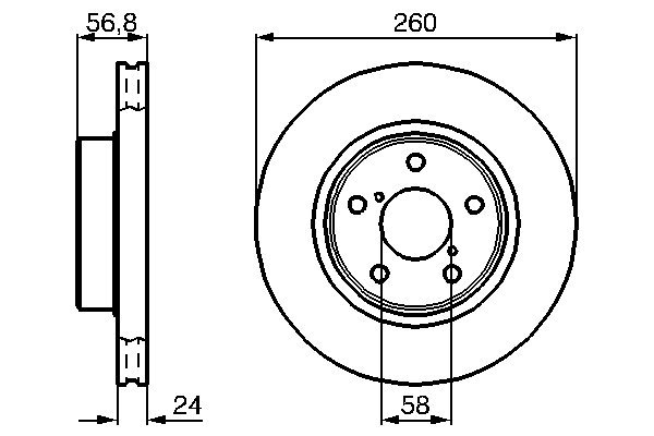 Диск гальмівний ВЕНТИЛ SUBARU LEGACY III (BE) 2.0 1998.10-2003.08 BOSCH (0 986 478 293) Bosch фото 2
