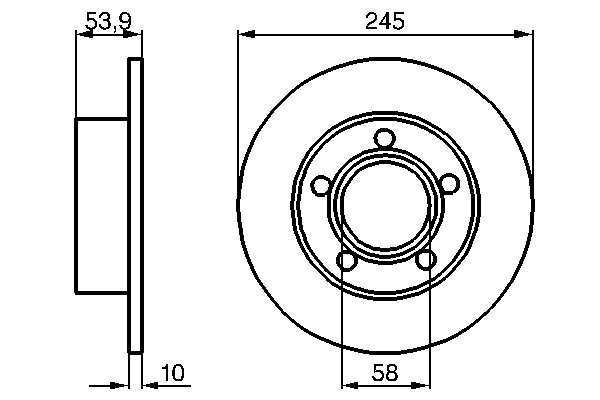 Диск гальмівний AUDI A6 C5 (4B2) 2.5 1997.01-2005.12 BOSCH (0 986 478 461) Bosch фото 2