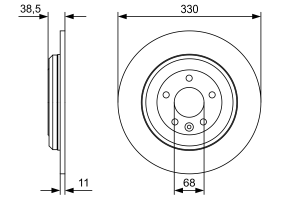 Диск гальмівний FORD USA EDGE (U387) 3.5 2006.01- BOSCH (0 986 479 W01) Bosch фото 2