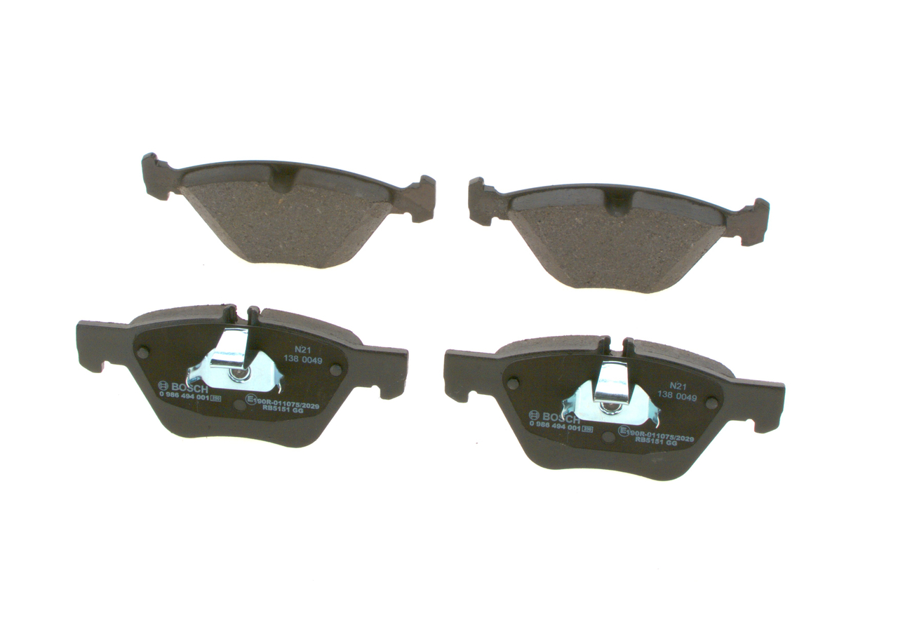 Колодки гальмівні дискові MB E-CLASS (W210) 3.2 1995.06-2003.08 BOSCH (0 986 494 001) Bosch фото 2