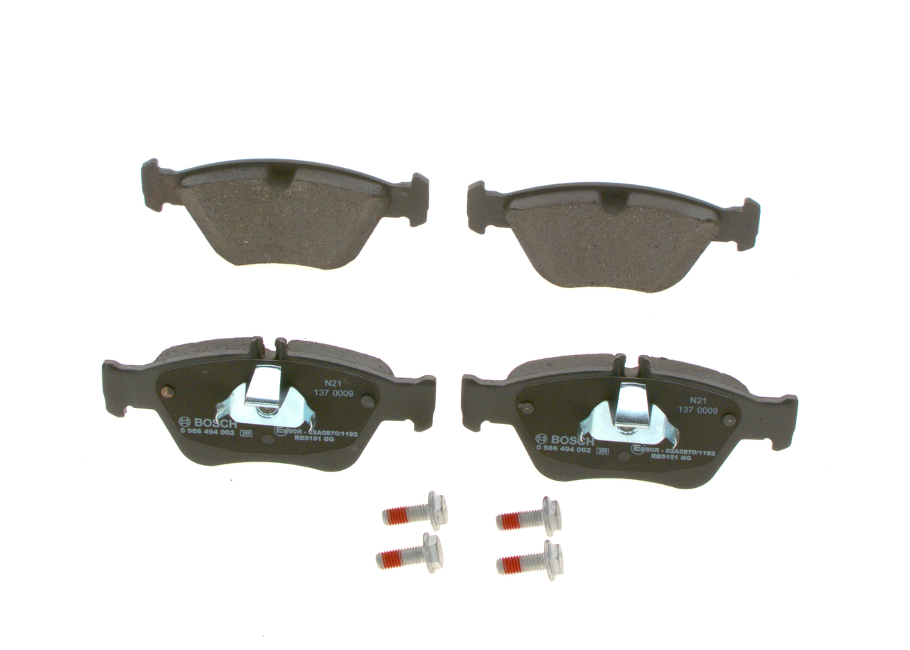 Колодки гальмівні дискові MB E-CLASS (W210) 2.0 1995.06-2003.08 BOSCH (0 986 494 002) Bosch фото 2