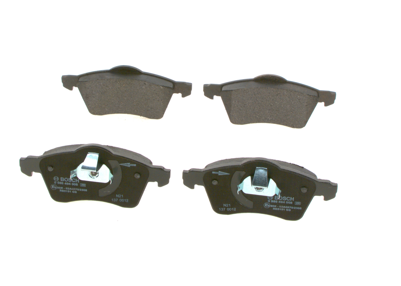 Колодки гальмівні дискові VW TRANSPORTER T4 ФУРГОН (70A, 70H, 7DA, 7DH) 1.9 1990.07-2003.04 BOSCH (0 986 494 008) Bosch фото 2