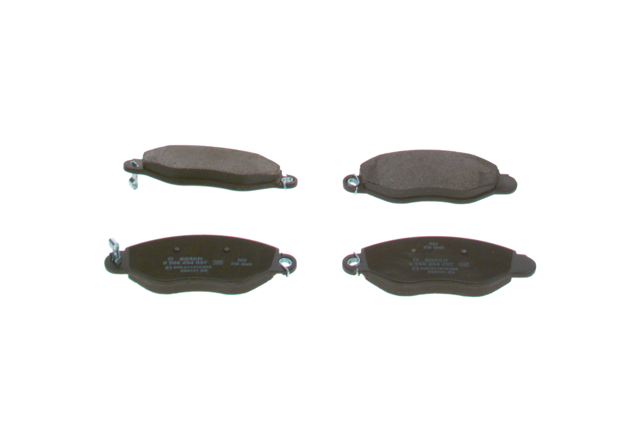 Колодки гальмівні дискові FORD TRANSIT ПЛАТФОРМА/ШАСІ (FM_ _, FN_ _) 2.0 2000.01-2006.05 BOSCH (0 986 494 037) Bosch фото 2