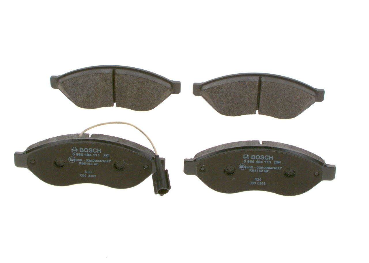 Колодки гальмівні дискові CITROEN JUMPER 06-, FIAT DUCATO 06-, PEUGEOT BOXER 06- BOSCH (0 986 494 111) Bosch фото 2