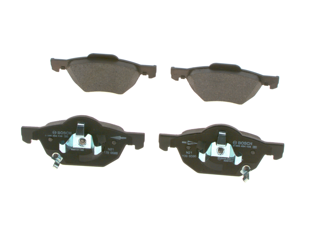 Колодки гальмівні дискові HONDA ACCORD VII (CL, CN) 2.4 2003.01-2012.09 BOSCH (0 986 494 135) Bosch фото 2
