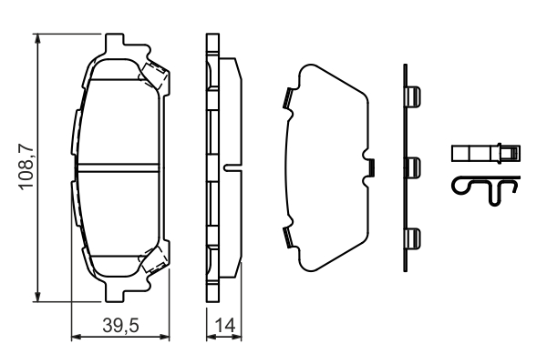 Колодки гальмівні дискові SUBARU FORESTER (SG_) 2.0 2002.02-2012.12 BOSCH (0 986 494 232) Bosch фото 2