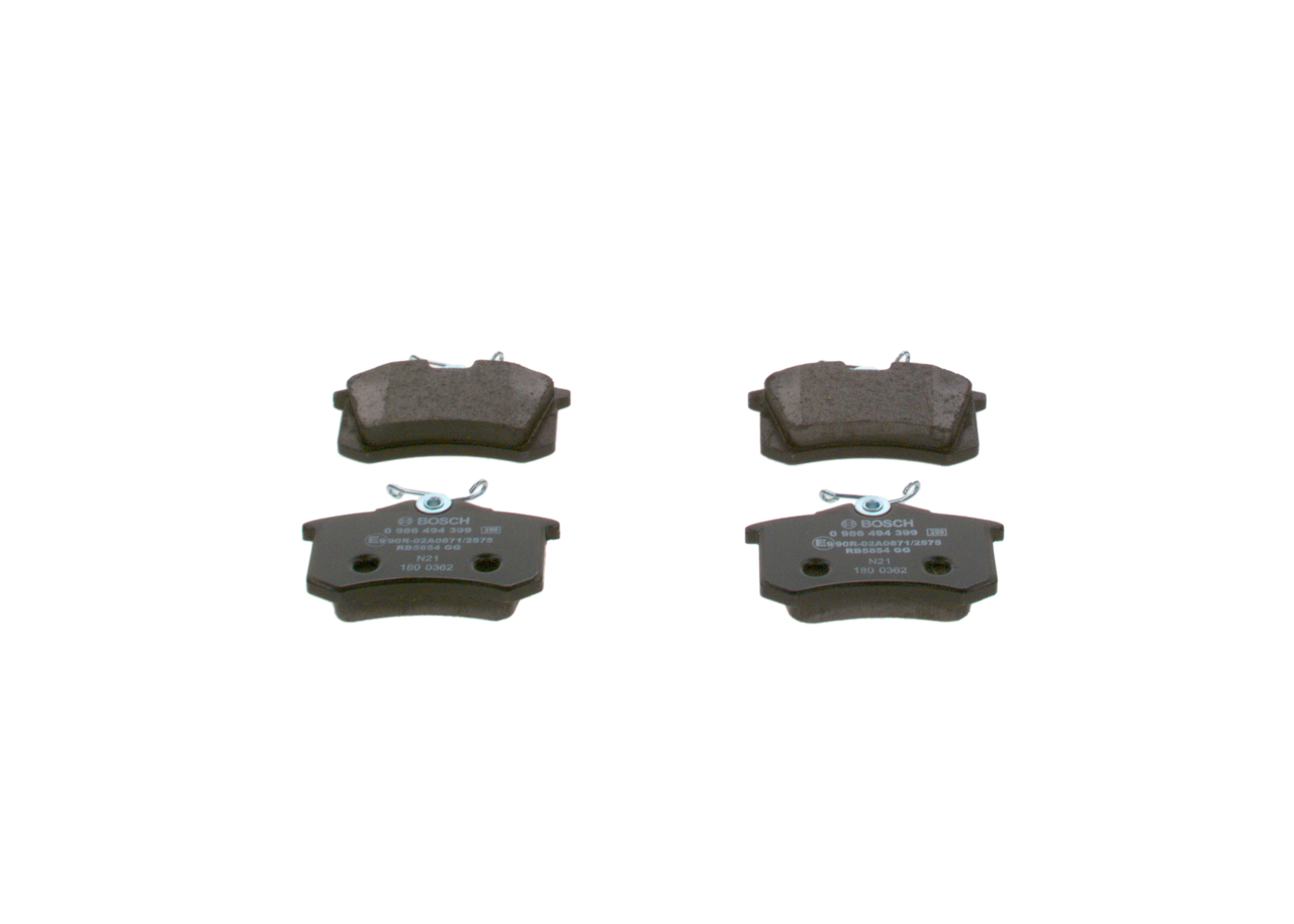 Колодки гальмівні дискові CITROEN C3 PICASSO (SH_) 1.4 2009.02- BOSCH (0 986 494 399) Bosch фото 2