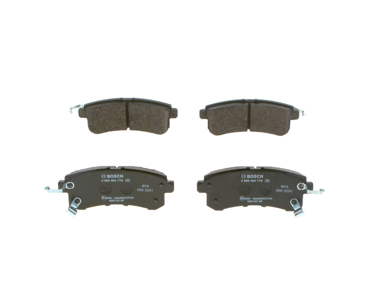 Колодки гальмівні дискові NISSAN PATROL VI (Y62) 5.6 2010.04- BOSCH (0986494778) Bosch фото 2
