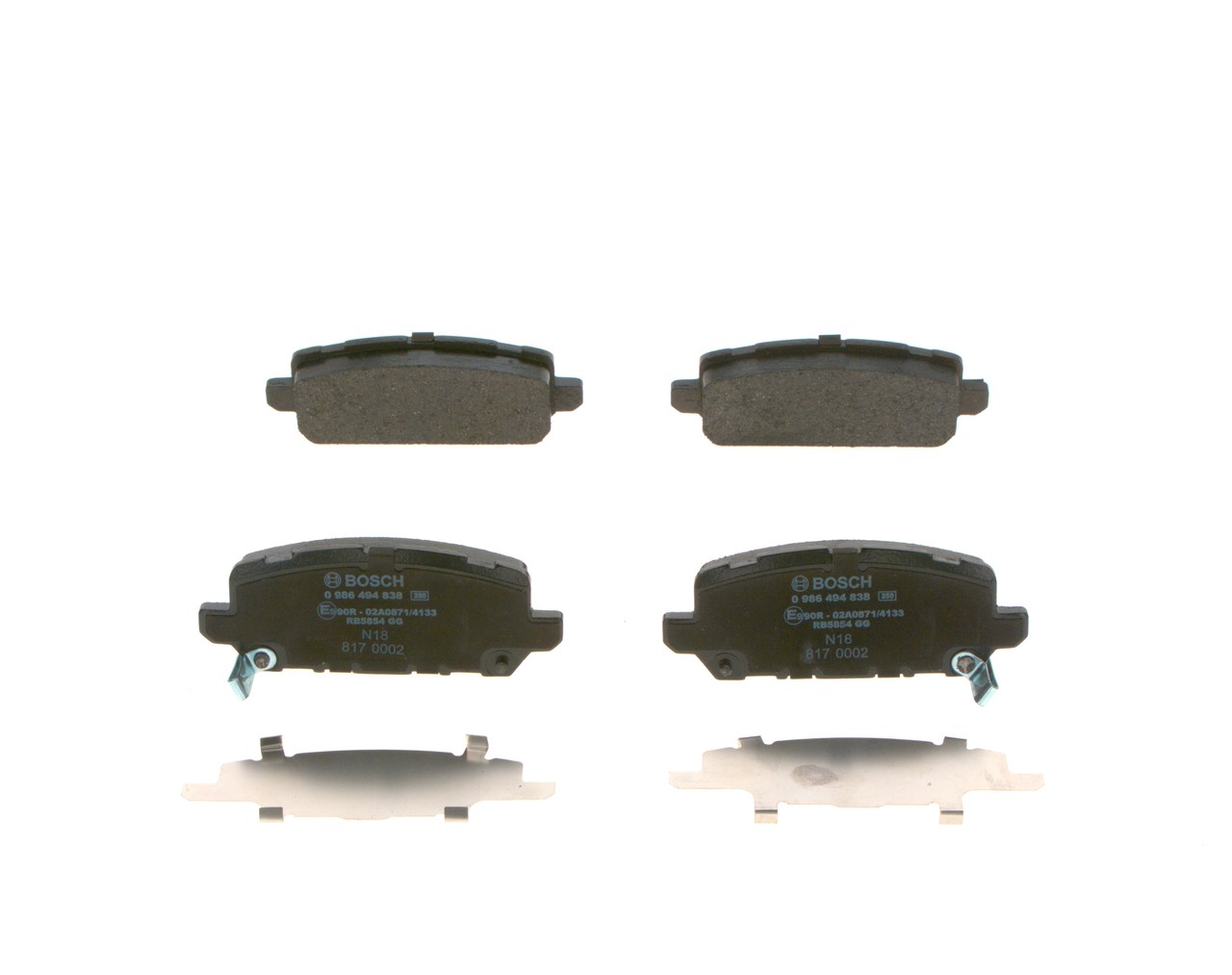 Колодки гальмівні дискові HONDA ACCORD IX ЛІФТБЕК (CR) 2.4 2012.09- BOSCH (0986494838) Bosch фото 2