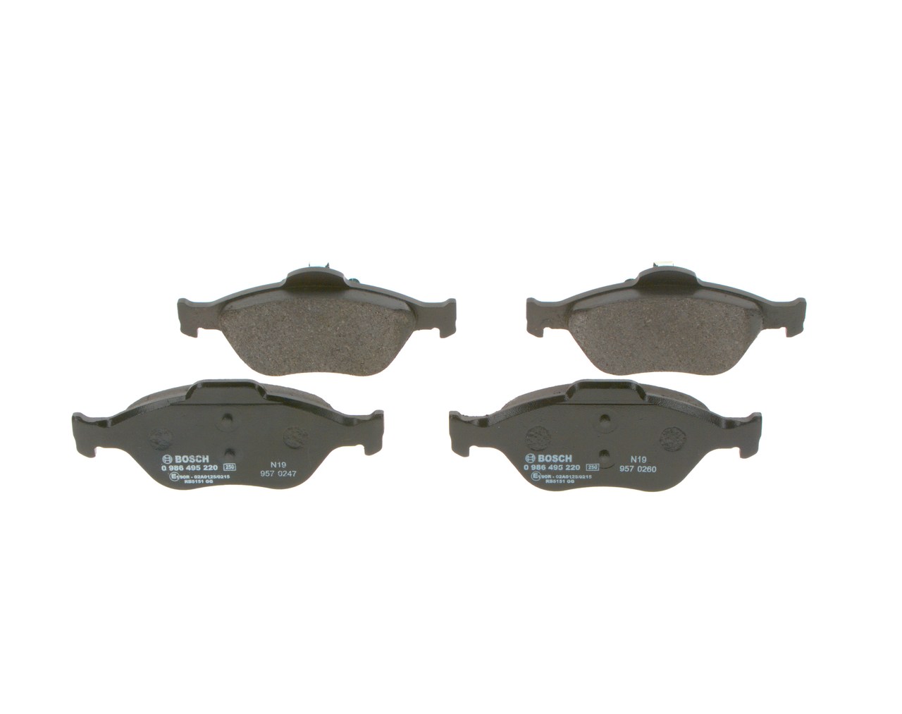 Колодки гальмівні дискові FORD FUSION (JU_) 1.4 2002.08-2012.12 BOSCH (0 986 495 220) Bosch фото 2