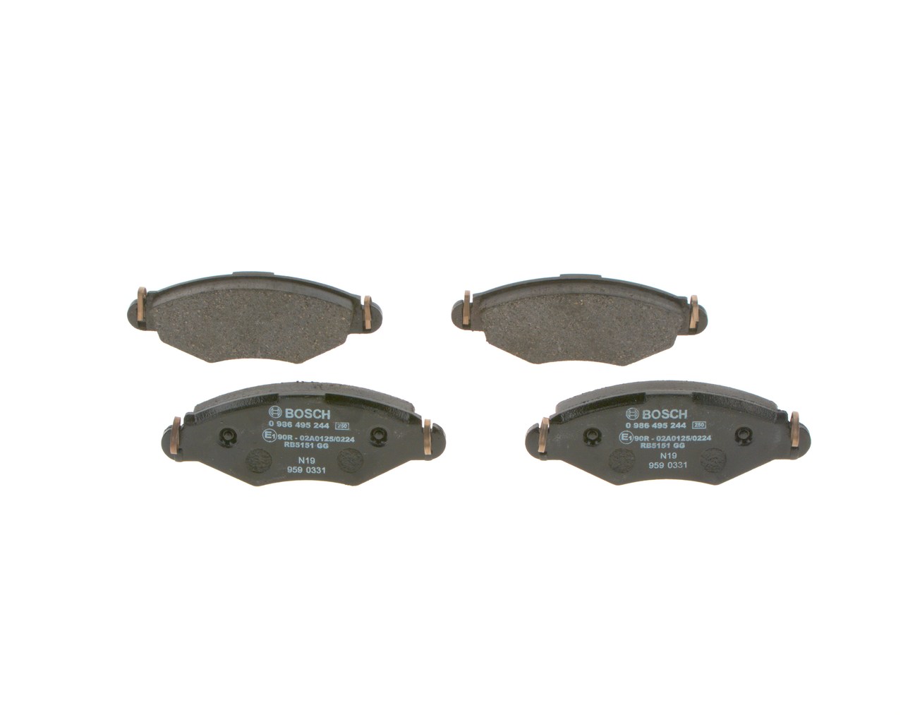 Колодки гальмівні дискові PEUGEOT 206 ЛІФТБЕК 1.4 2007.03- BOSCH (0 986 495 244) Bosch фото 2