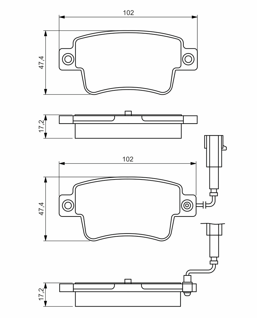 Колодки гальмівні дискові FIAT PUNTO EVO (199_) 1.2 2008.07- BOSCH (0 986 495 355) Bosch фото 2