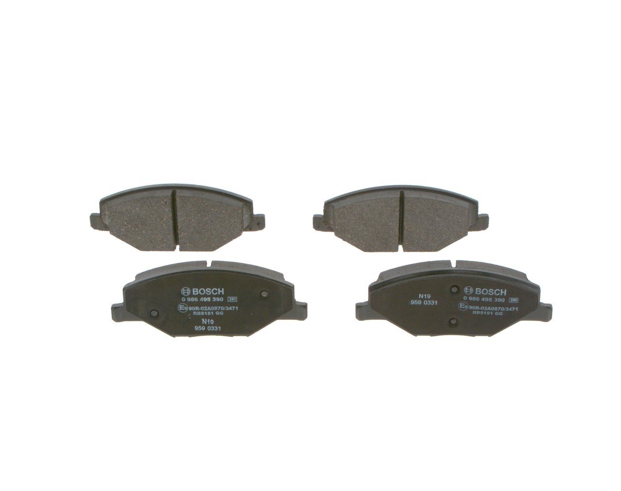 Колодки гальмівні дискові VW POLO V ЛІФТБЕК (602, 604, 612, 614) 1.6 2009.05- BOSCH (0 986 495 390) Bosch фото 2